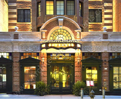 Custom architectural feature with intricate molding and decorative trim.