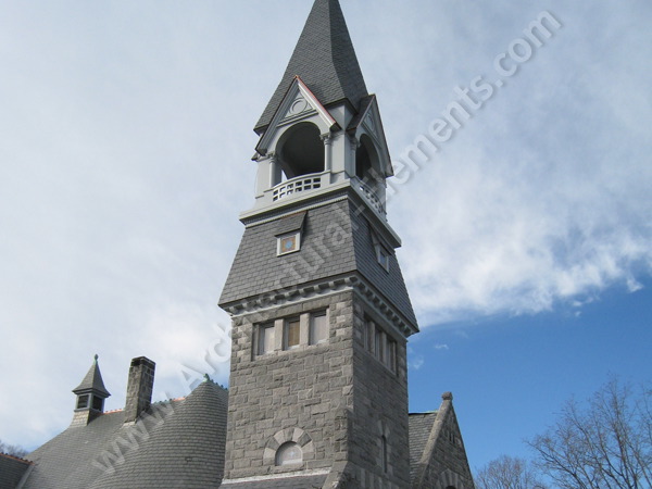 New steeple for the Unitarian Universalist Parish featuring custom architectural design.