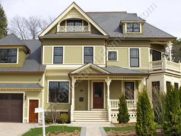 Historic Victorian Mansion restoration highlighting decorative trim and millwork.