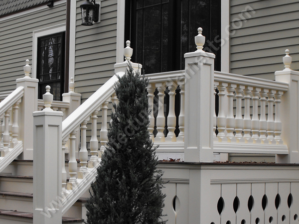 Restored architectural details on the Historic Victorian Mansion.
