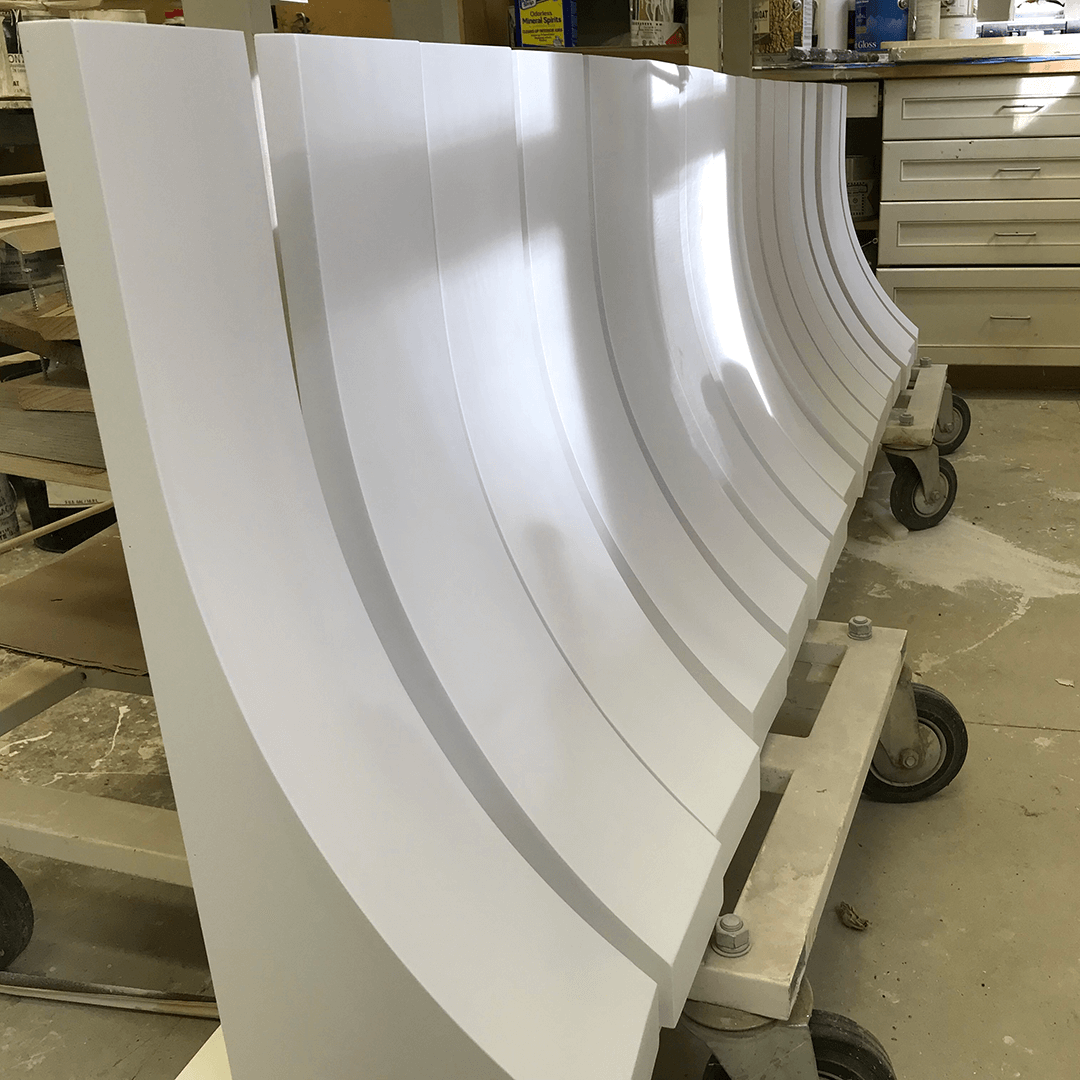 custom millwork supply - Large, custom made PVC architectural brackets. These brackets will never rot and, when painted, look just like wood.