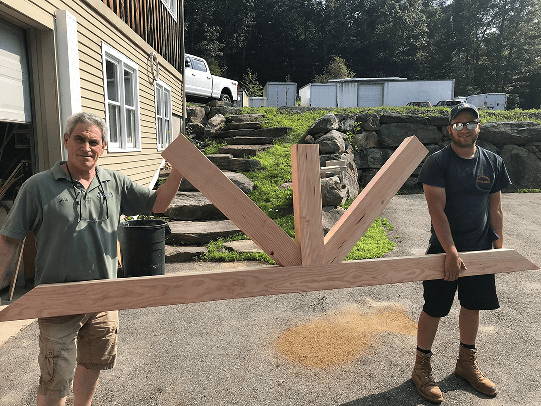 Decorative gable bracket with intricate architectural detailing